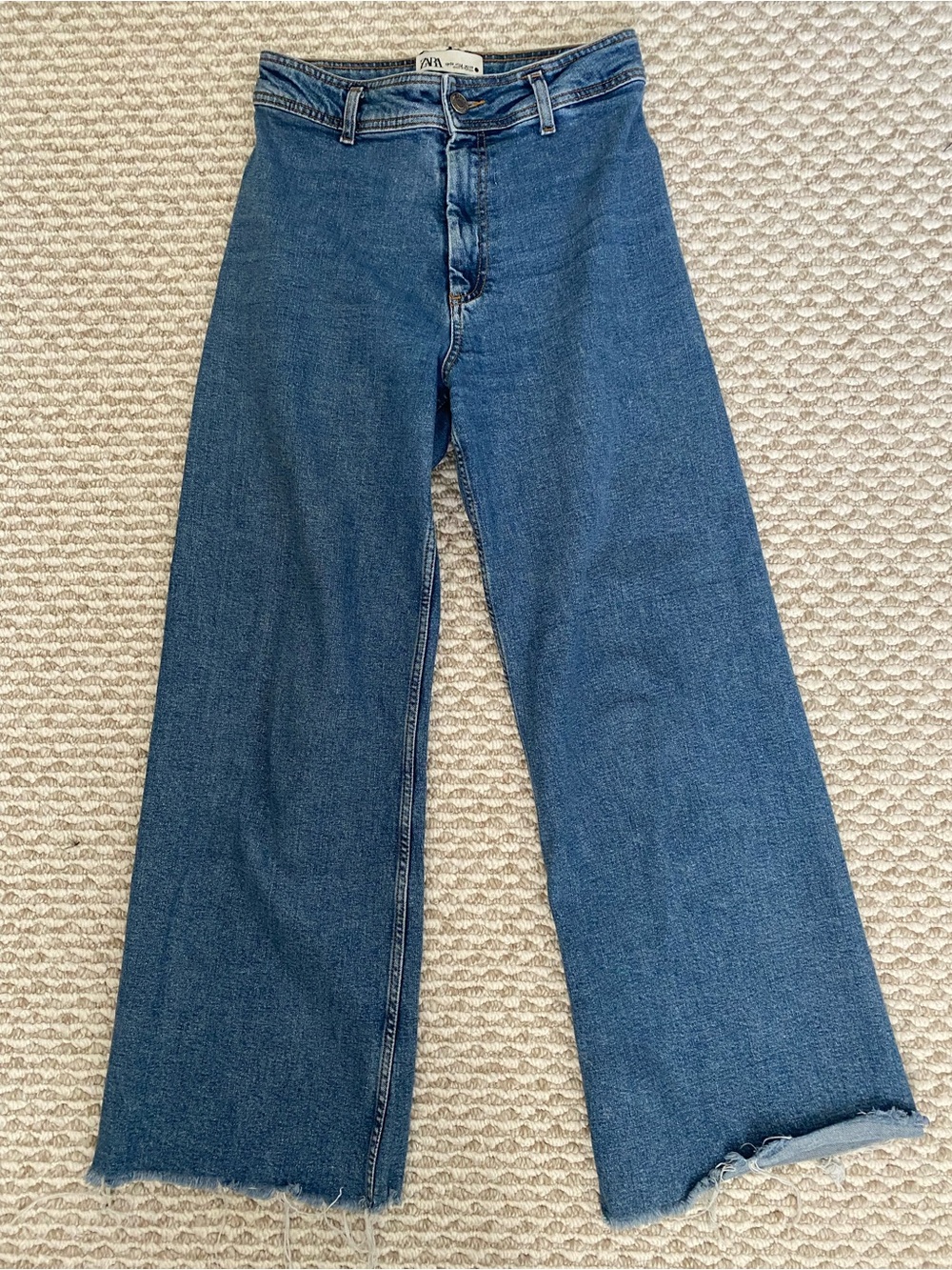 Zara The Marine Straight Jeans Wide Leg